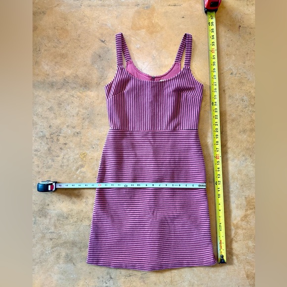 LOFT Ann Taylor Women's Dress Pink Black Striped Sleeveless Size 0 - Picture 2 of 3